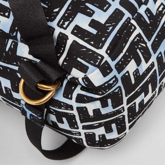 Fendi Blue/Black FF Nylon Small Joshua Backpack Bag - 8BZ048 - Picture 5 of 11